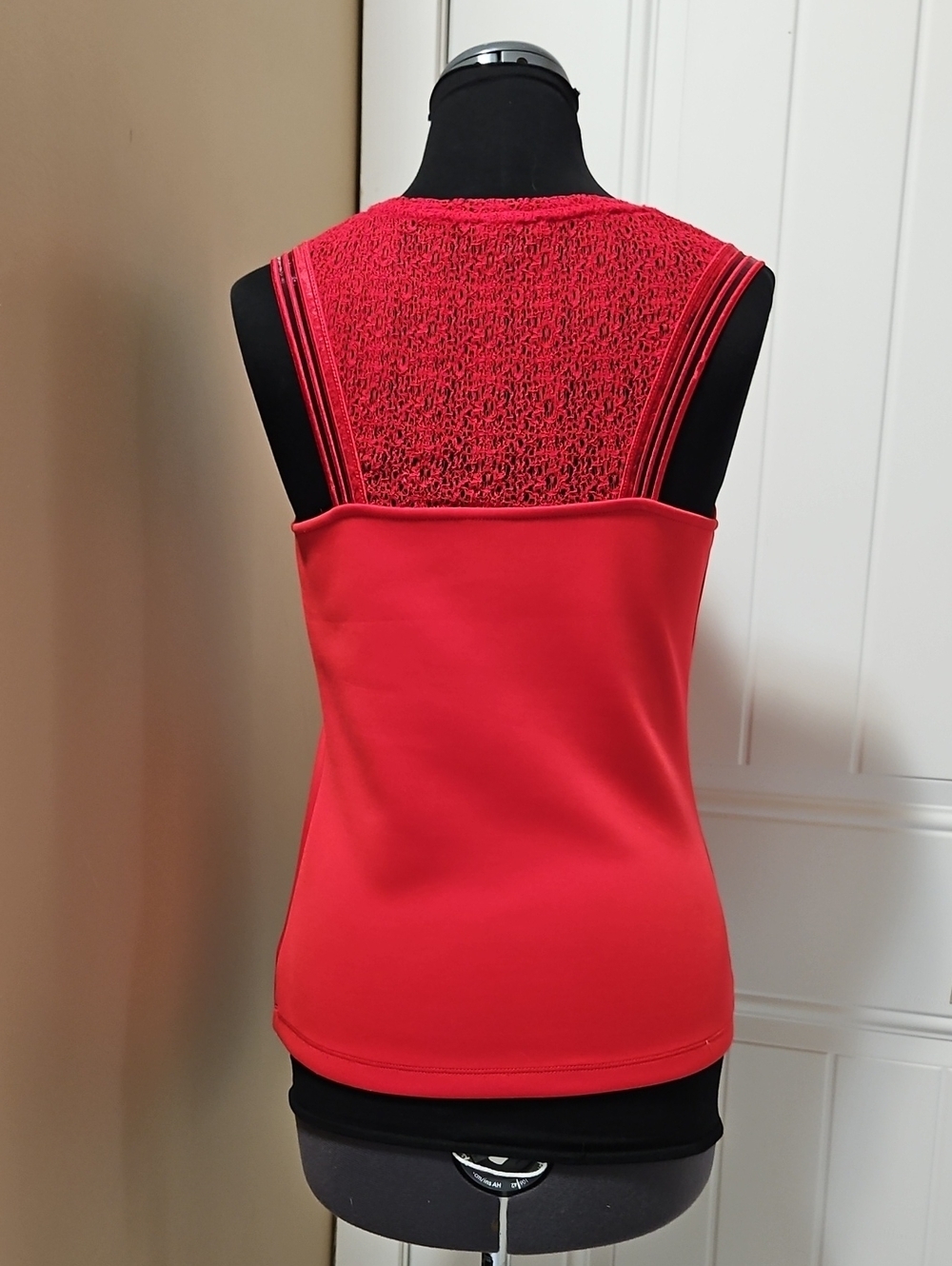 Dynamite Lace Racerback Tank Top S In Cherry Red - Picture 4 of 12